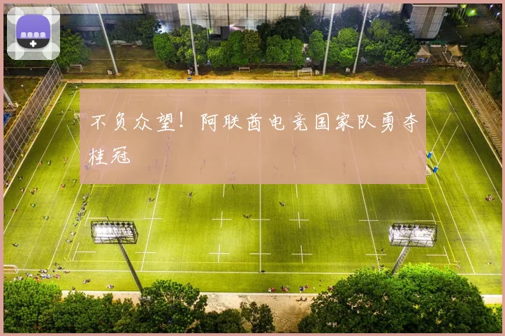 不负众望！阿联酋电竞国家队勇夺桂冠